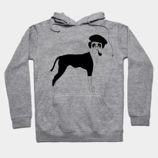 Boxer Dog Smoking Pipe with Beret Hoodie